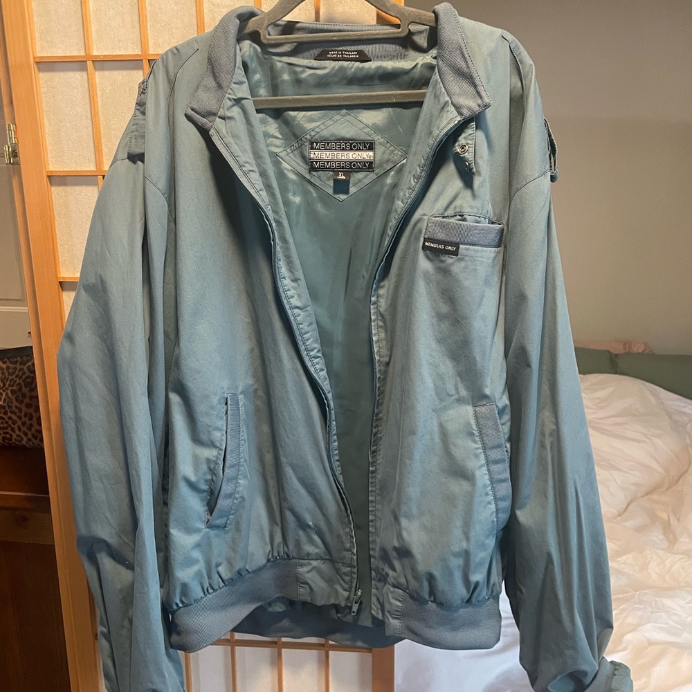 Members Only Blue Bomber Jacket Lightweight Casual